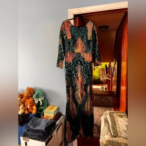 NWT Xucthhc Sequin Long Sleeve Dress 3x